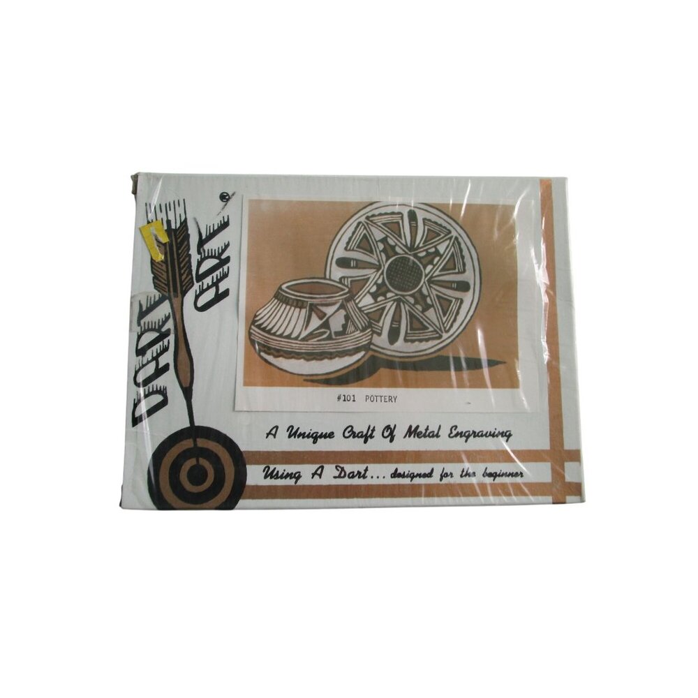 Vintage Art Metal Engraving Kit Using A Dart 101 Pottery Design Open Box Unworke